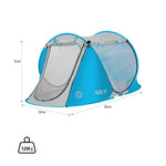 Nc3043 Blue Nils Self-Putting Beach Tent kék hátizsák