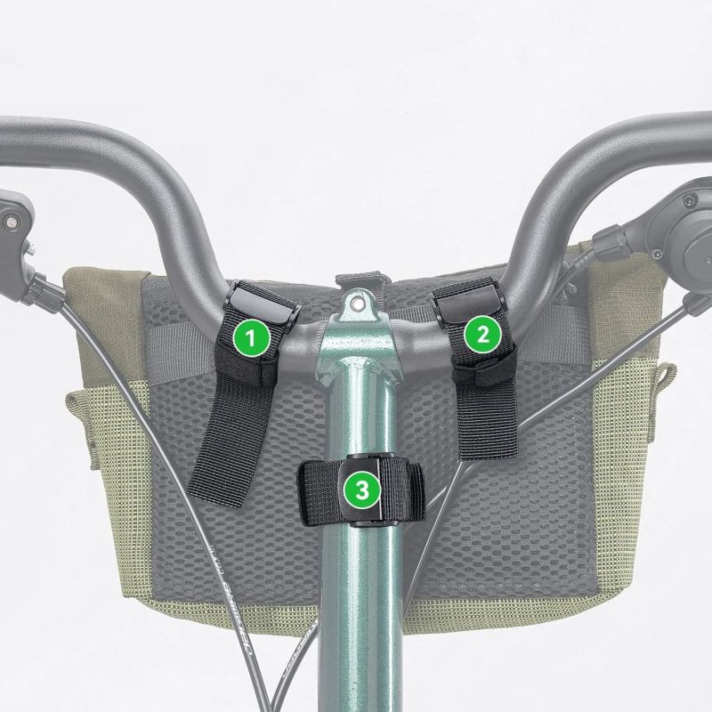 Rockbros W020 Dual-Purpose Front Bag, Bike/Shoulder - Green zöld táska