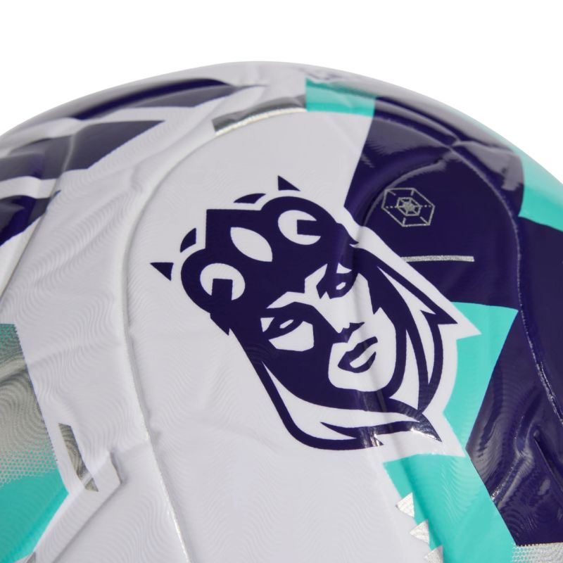 Adidas Queens League White, Purple, and Green Football KE8232