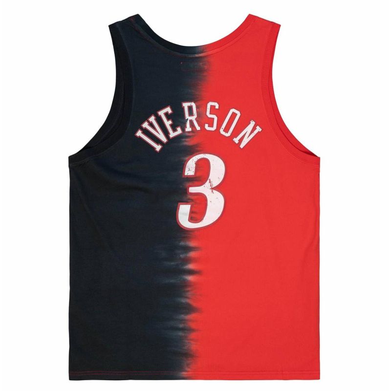 Mitchell & Ness NBA Philadelphia 76ers Allen Iverson Tie Dye Cotton Tank - TTNK3206-P76YYAIVRDBK atléta
