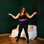 HMS Plus size hula hoop HHW12 with studs and weight purple lila edzőfelszerelés 17-44-525