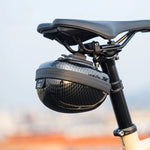 Rockbros rigid hard shell saddle bag, compact, 0.4l capacity - carbon pattern czarny táska