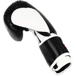 MASTERS FIGHT EQUIPMENT MASTERS RBT-PERFECT-GRIP Leather Boxing Gloves 12 oz biało - czarne kesztyű 01587-12-0105