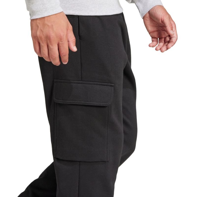 adidas Men's Essentials Feelcozy Fleece Cargo Pants Black JE3820 Ruházat