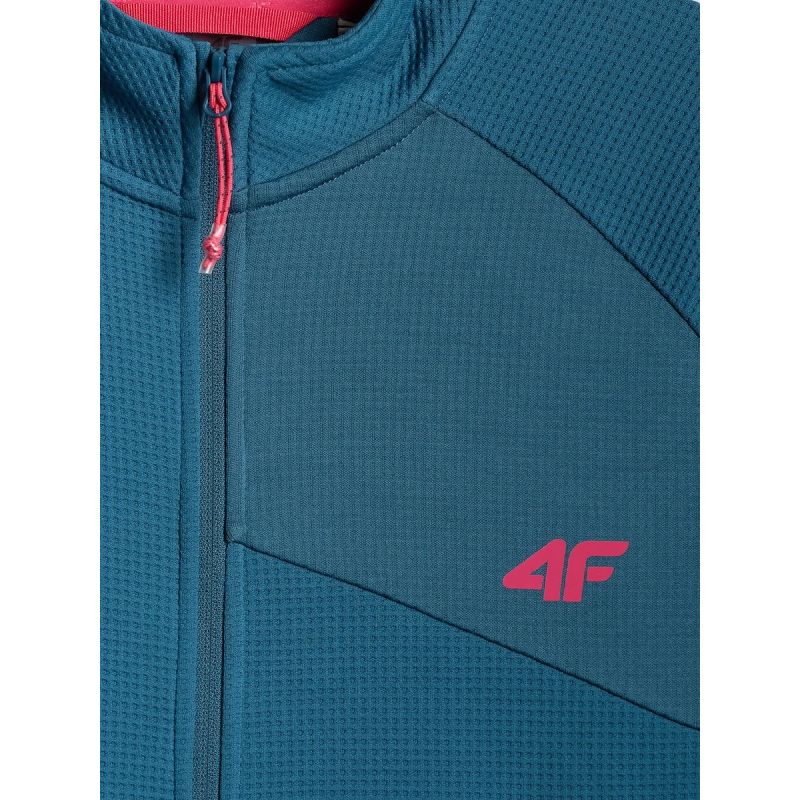 Women's slim trekking sweatshirt without hood 4F