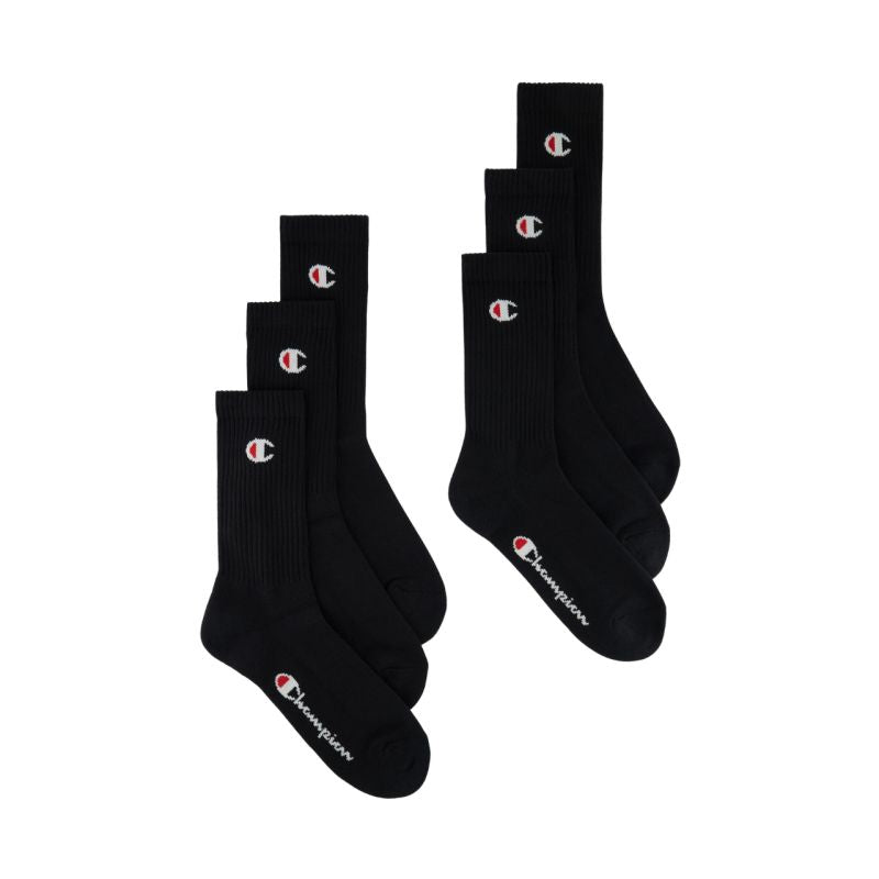 Champion 6-pack socks black U20005 KK001 fekete zokni