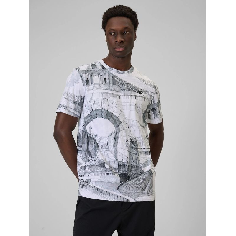 4F Men's regular printed T-shirt póló