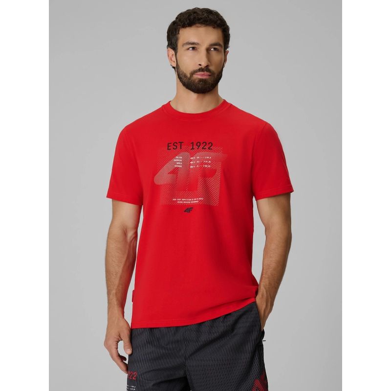 4F Men's regular printed T-shirt póló 4FRSS26TTSHM4039-62S