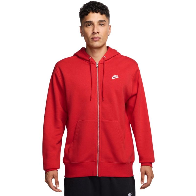 Nike Club BB FZ Hoodie Men's 657 piros kapucnis pulóver 159658XL