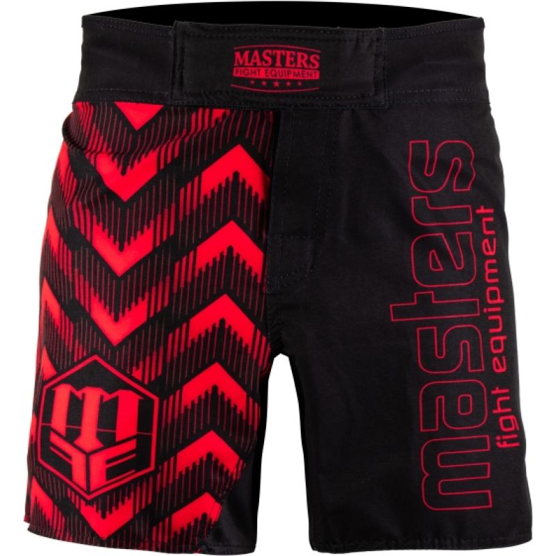 MASTERS FIGHT EQUIPMENT MASTERS PULSE SMMA-P MMA black and red piros rövidnadrág SMMA-P-0102-M