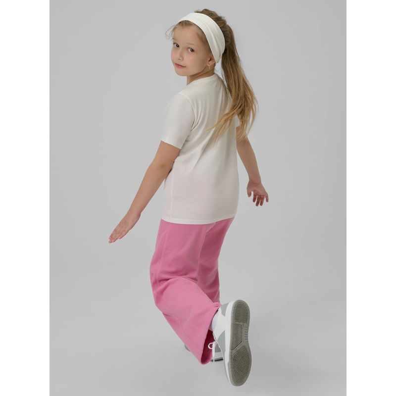 Girls' regular printed T-shirt 4F 4FJRSS26TTSHF3455-11S shirts
