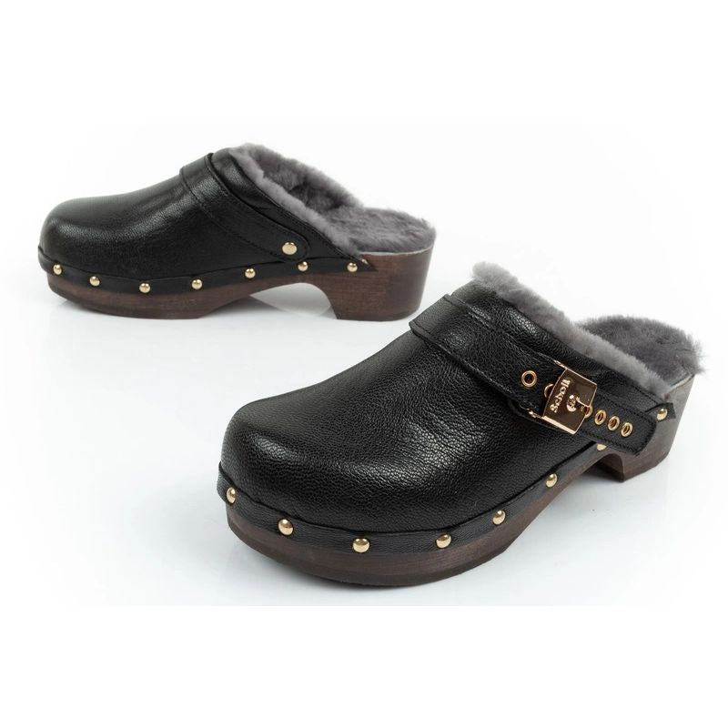 Scholl Iconic W Clogs fekete clogs, slides