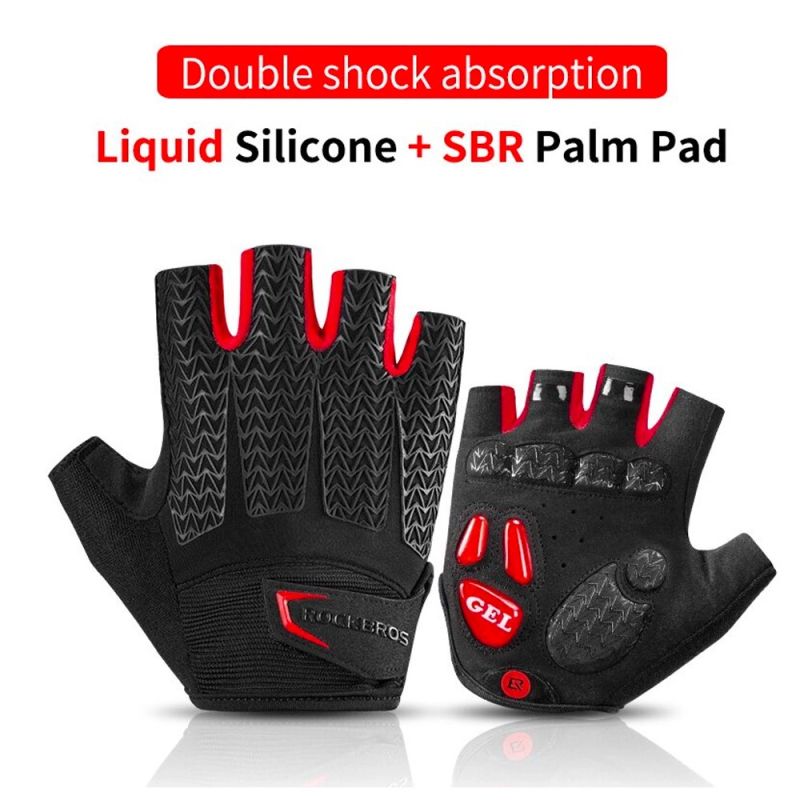 Rockbros XXL cycling gloves with gel inserts - black and red xxl \ czarny || czerwony kesztyű