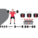 Pure 2 Improve Foldable Composite Bar Bell 30kg dumbbell, strength training equipment, training equipment