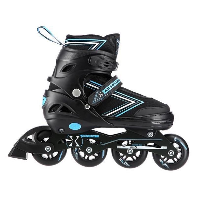 Nils Extreme Nh11912 A 2in1 Roller Skates Black-Blue Size S (31-34) With Replaceable Hockey Blade kék görkorcsolya