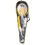 NILS NRZ262 ALUMINUM badminton set 2 rackets, 3 feather shuttlecocks, net 600x60cm, cover kabát