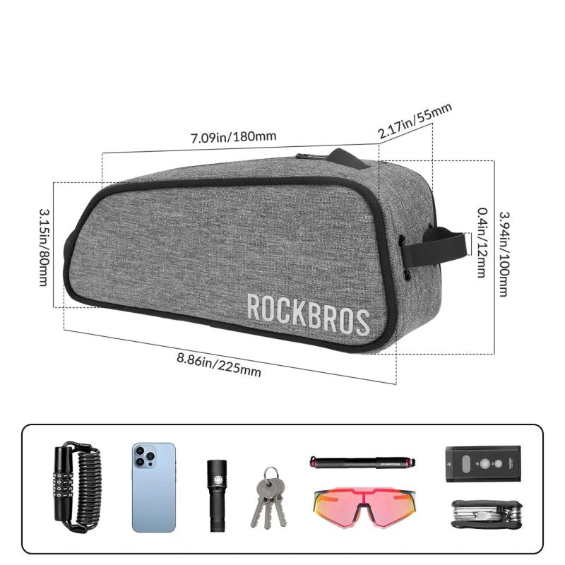 Rockbros TL004 ROAD TO SKY 0.7L Waterproof Frame Bike - Gray szary táska 30120045001-211542