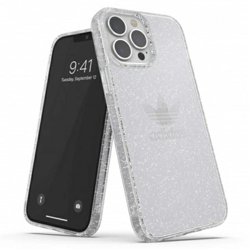 Adidas OR Protective Clear Case Glitter for iPhone 13 Pro Max - Transparent ezüst védőfelszerelés