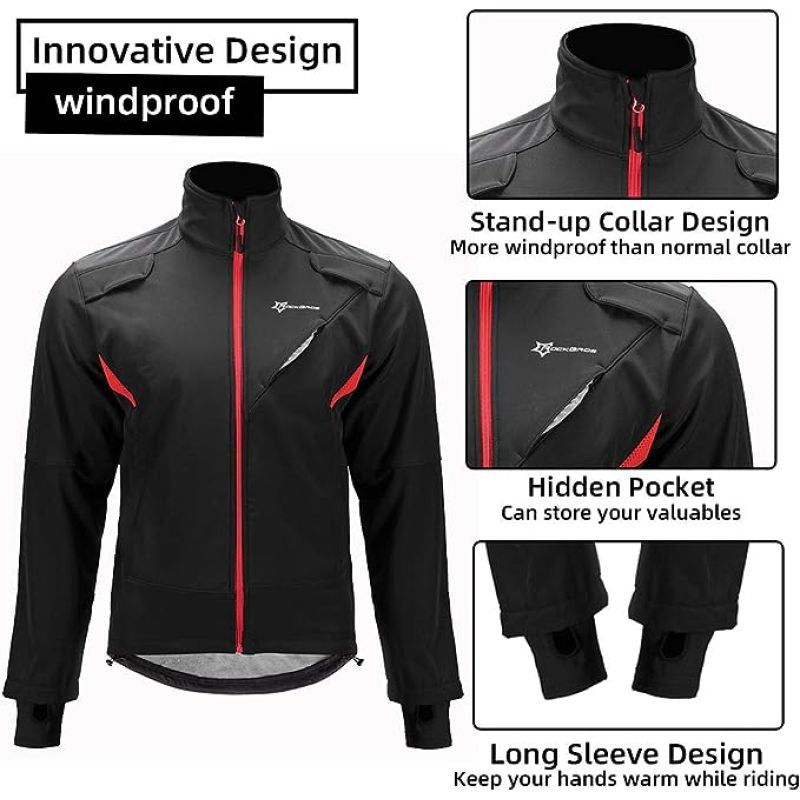 Rockbros Winter Cycling 4XL fekete dzseki