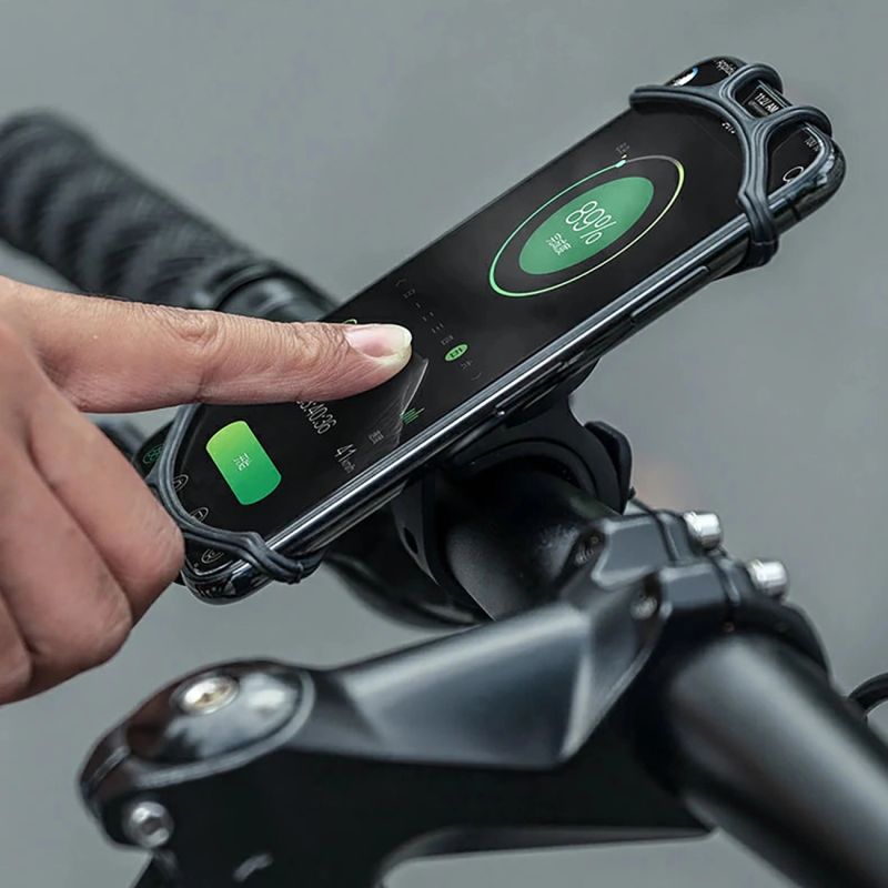 Rockbros LF436 Handlebar Clamp Phone Holder – Black czarny phones and accessories