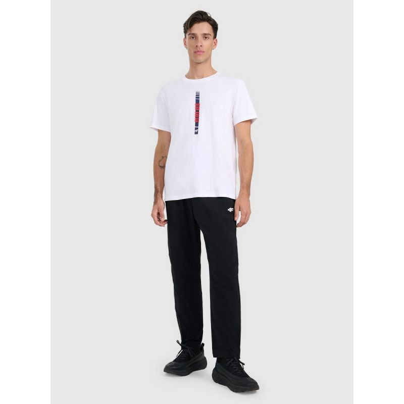 4f Men's regular printed T-shirt 4FRAW25TTSHM3225-10S Ruházat
