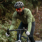 Rockbros ROAD TO SKY windproof insulated cycling jersey M - green m \ zielony pulóver