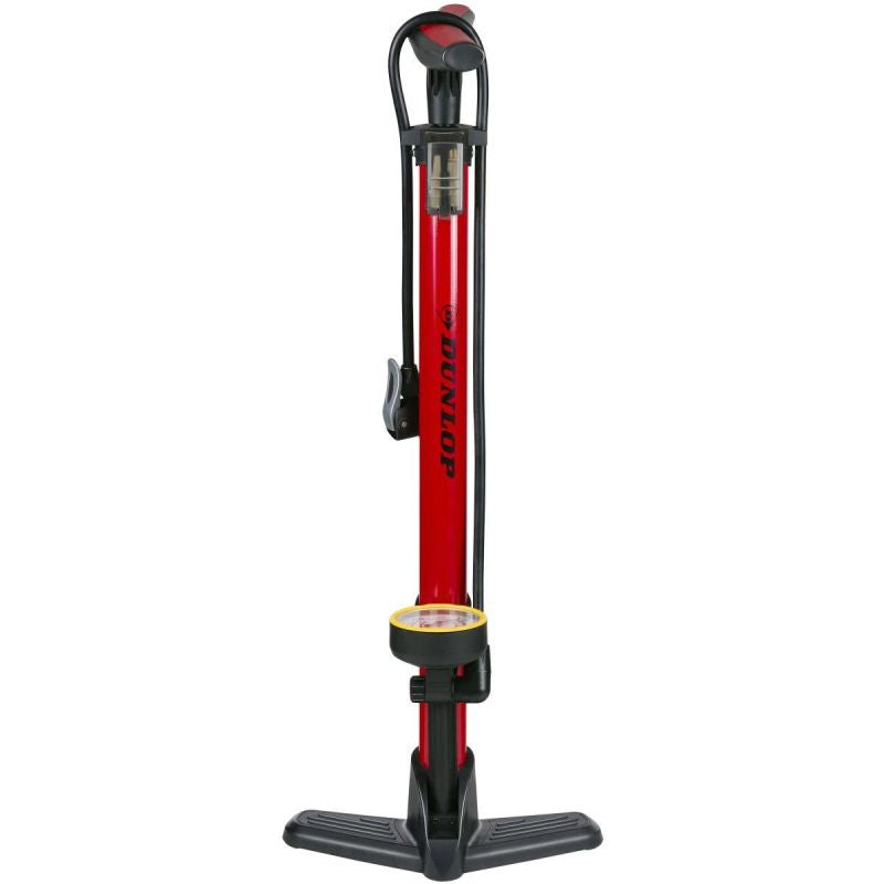 Dunlop WORKSHOP BICYCLE PUMP 230 PSI (16 Bar) WITH MANOMETER RED piros pumpa GSP-573779
