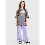 Oversized T-shirt with print for girls 4F 4FJRAW25TTSHF3197-22S póló