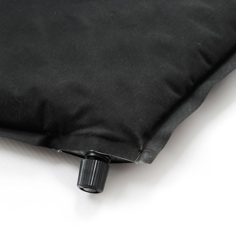 Meteor self-inflating mat, corrugated, black, fekete mats, training equipment, tourist equipment