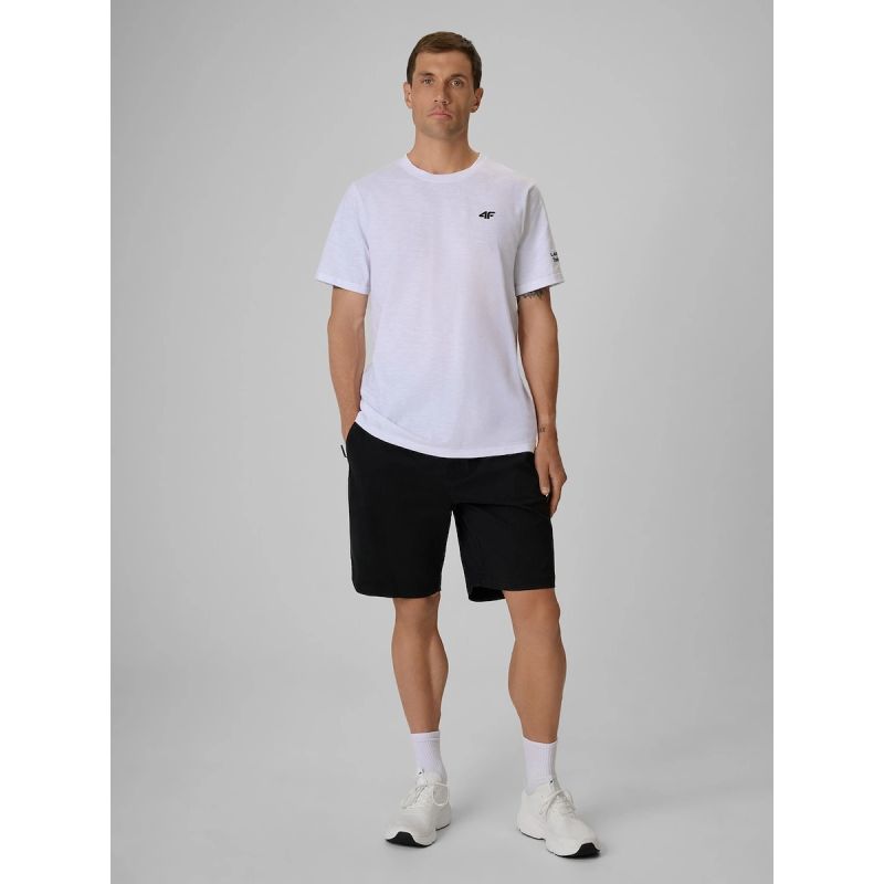 4F Men's regular plain T-shirt ruházat