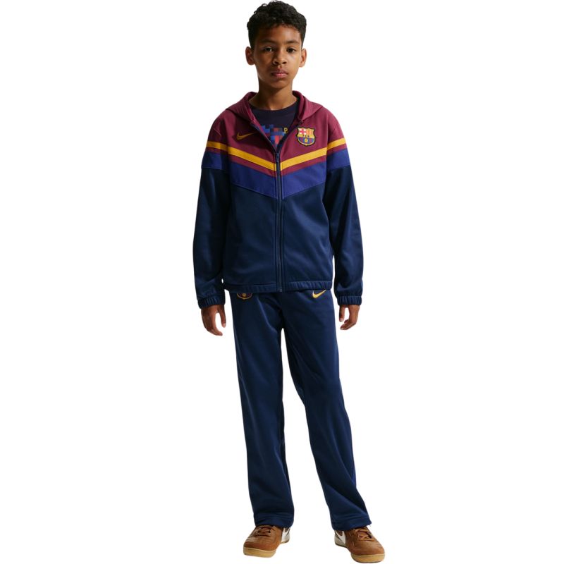 Nike FC Barcelona Home tracksuit for kids navy blue and bordó szett IO3566682