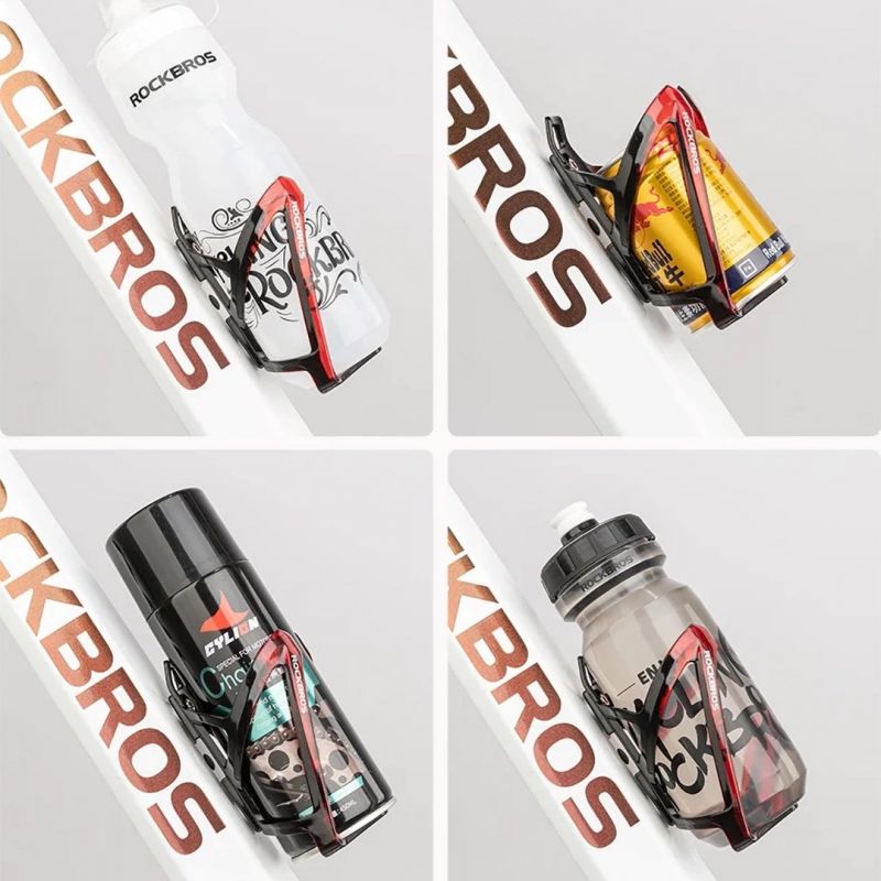 Rockbros FK338 Bike Bottle Holder - Black and Red piros water bottles, training equipment