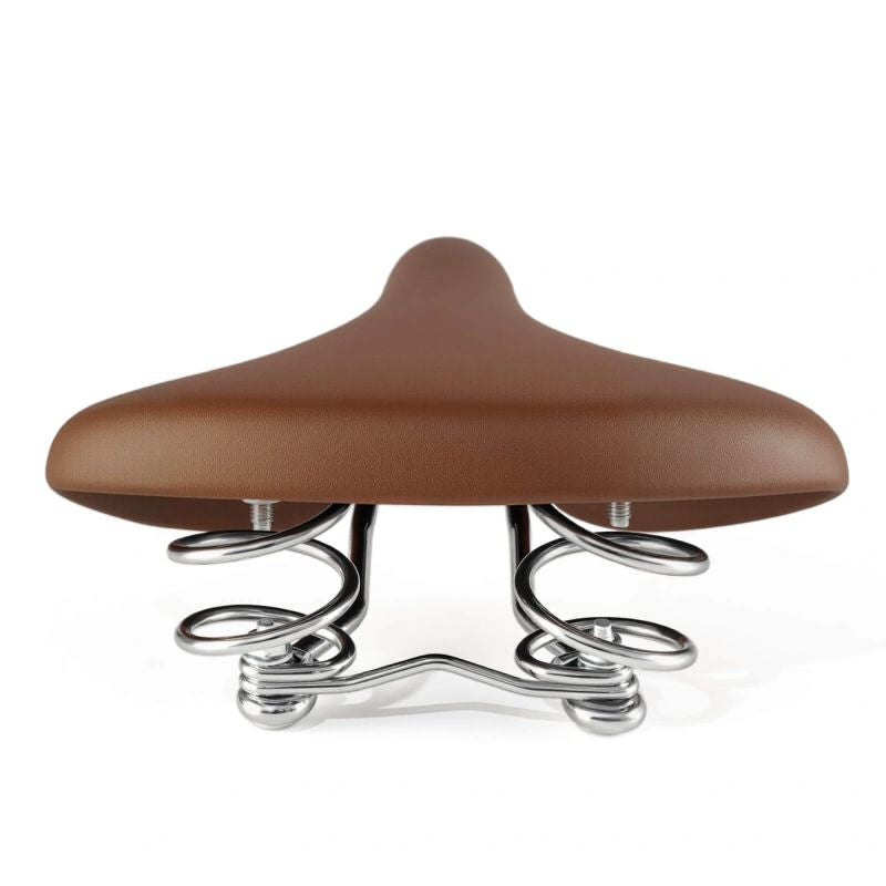 Rockbros 6800S retro comfort bicycle saddle - brown