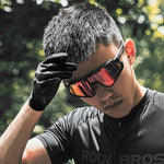 Rockbros cycling gloves spring/summer/autumn, full, size: L - black czarny \ l kesztyű