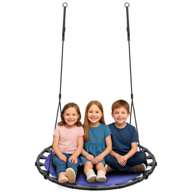 Enero Stork'S Nest Garden Swing 120cm Blue fekete furniture