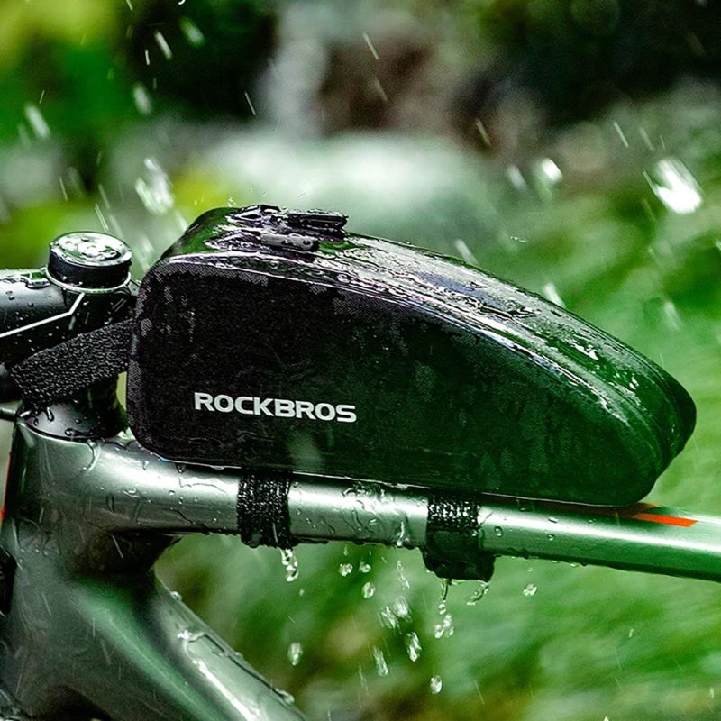 Rockbros AS-019 bicycle frame waterproof - black 1.5 l táska