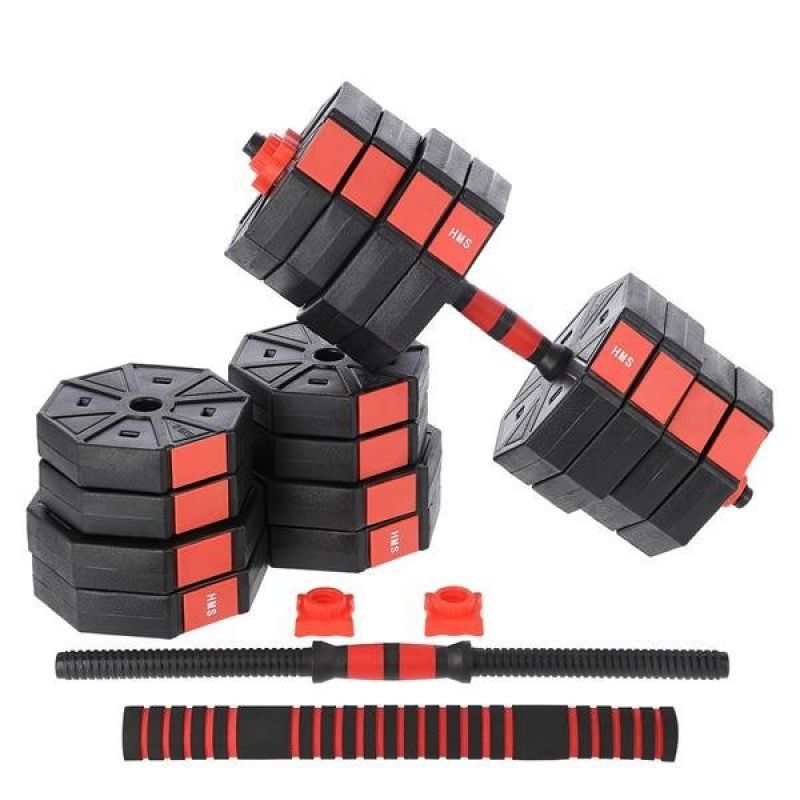 HMS Composite dumbbell SGC40 40kg + barbell póló 17-57-032