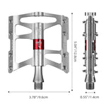Rockbros JT410 4.10 4 Bearing Bicycle Pedals - Silver