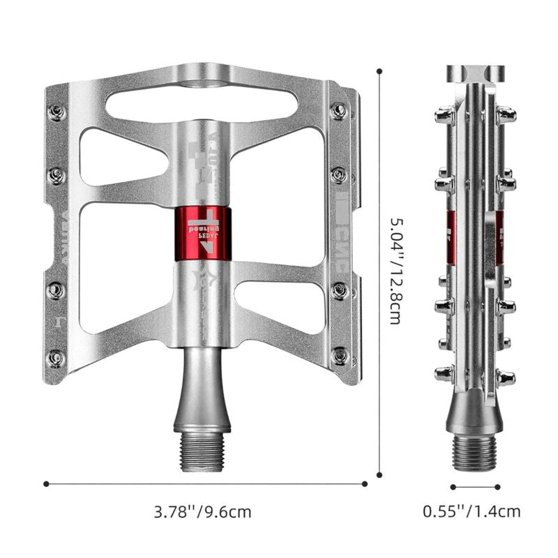 Rockbros JT410 4.10 4 Bearing Bicycle Pedals - Silver