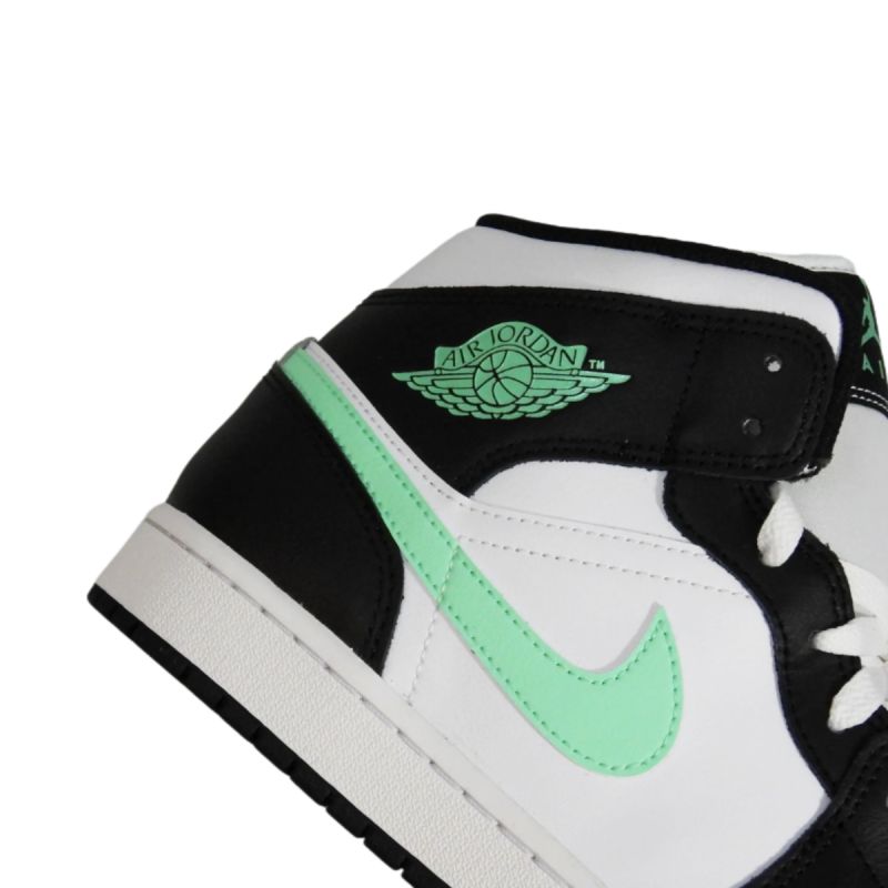 AIR Jordan 1 Mid Green Glow White Men's Sneakers - zöld cipő