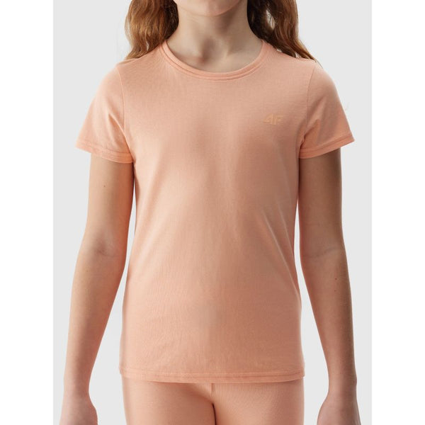 4f 100% cotton plain girls' T-shirt Junior General