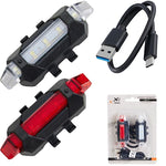 XQMAX Front and Rear LED Bicycle Light Set with USB Charging készlet GSP-466691