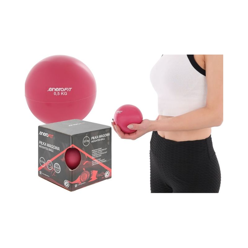 Enero Weight Ball With 0.5 Kg Weight Pink Fit rózsaszín balls, training equipment
