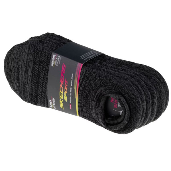 Skechers 6pk Womens 1/2 Terry Socks S113157-GRY Gray 36-40 General