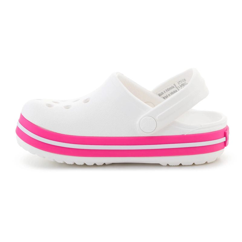 Crocs Crocband Kids Clog T White/Pink Crush 207005-6wu