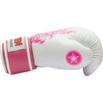 TOP TEN "Ultimate Woman" Boxing Gloves 10 oz White and Pink czarno - różowy kesztyű