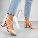 Sergio Leone W SK365B strappy sandals in pearl beige bézs utcai cipő