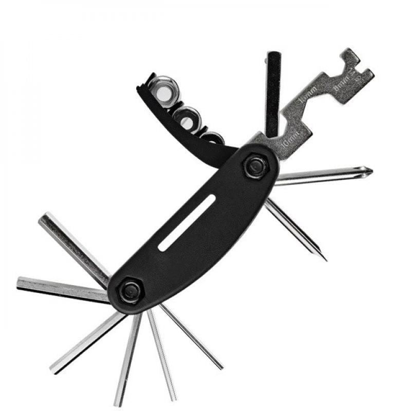 Rockbros 16-in-1 Multi-Tool for Bicycle Repair - Black