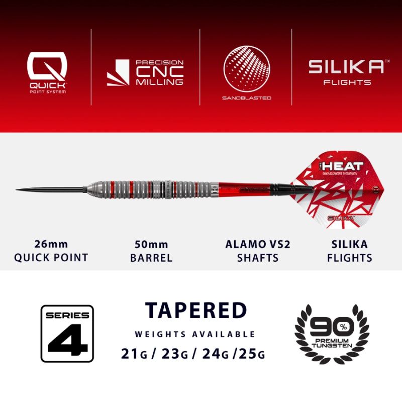 Harrows DAMON HETA SERIES 4 90% steeltip darts Egyéb