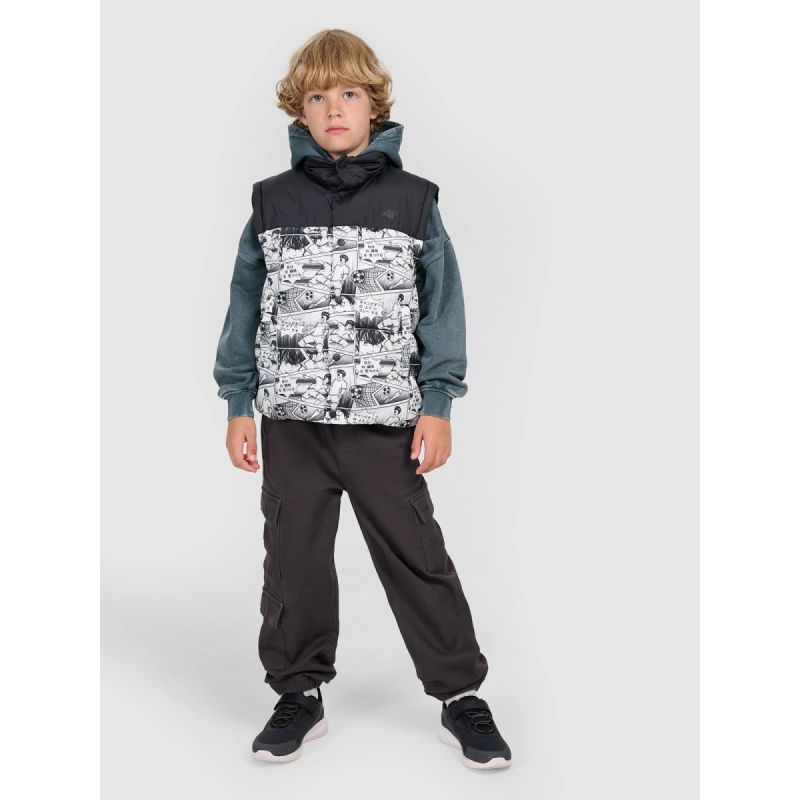 Boy's down vest with synthetic filling 4F 4FJRAW25TVJAM321-10A kabát